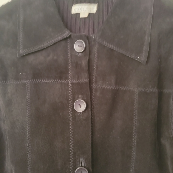 100% leather suede front jacket  veste - Picture 2 of 5